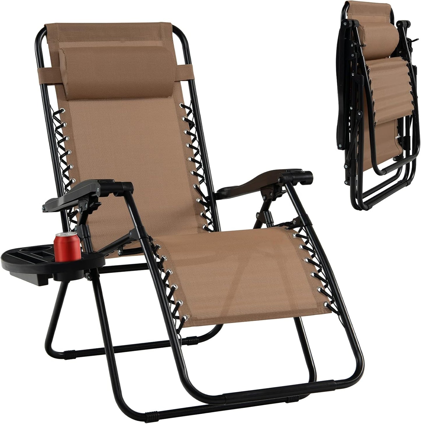 Silla plegable reclinable patio reposabrazos anchos 350lb