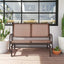 Silla mecedora deslizante 48pulg banco patio 2 personas