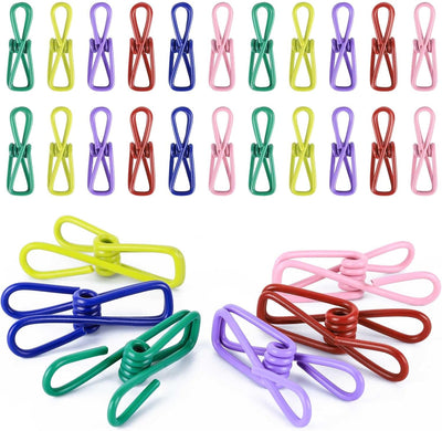 30 Clips Metal 2.2" para Ropa de Colores