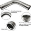 Tubo codo aluminio 90 grados 1.5" para intercooler