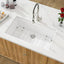 Fregadero cocina blanco 30pulg cuarzo con repisa granito