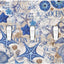 Placa interruptor vintage azul marino 3 gang caballito de