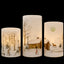 Velas LED sin llama Navidad con muñeco nieve luz cálida hogar