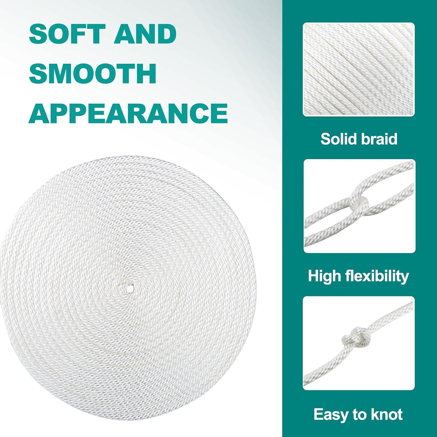 Cuerda nailon 1/4pulg 500ft resistente UV y abrasión