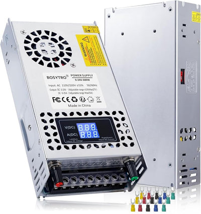 Fuente CC ajustable 0-24V 600W con pantalla LED