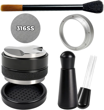 Kit accesorios para espresso 51mm con distribuidor y nivelador de tamper