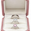 Caja anillos terciopelo 3 ranuras octagonal 2.44x2.44x2.17pulg
