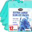 12 Pzas Hielo XL 13x10pulg Congelables Reutilizables