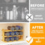 Organiz. botellas bambú 3 niveles 12 botellas