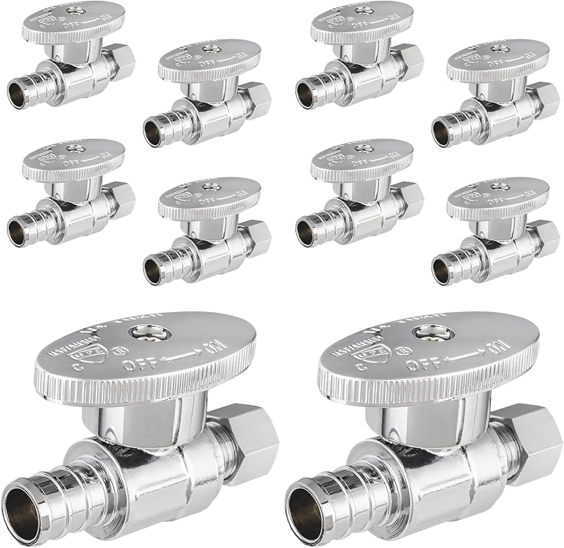 10 Válvulas Compresión PEX-B 1/2x3/8 1/4