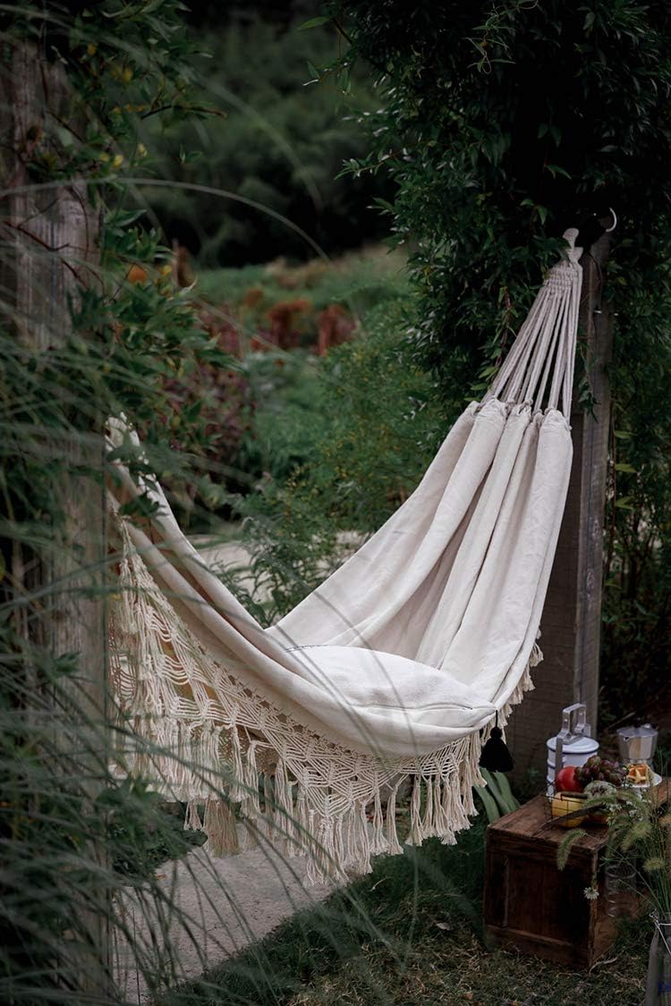 Hamaca doble macramé brasileño 95x59" para 2 personas