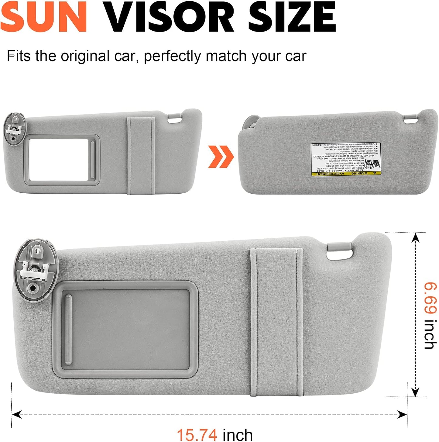 Visera parasol izq Toyota Venza con techo solar