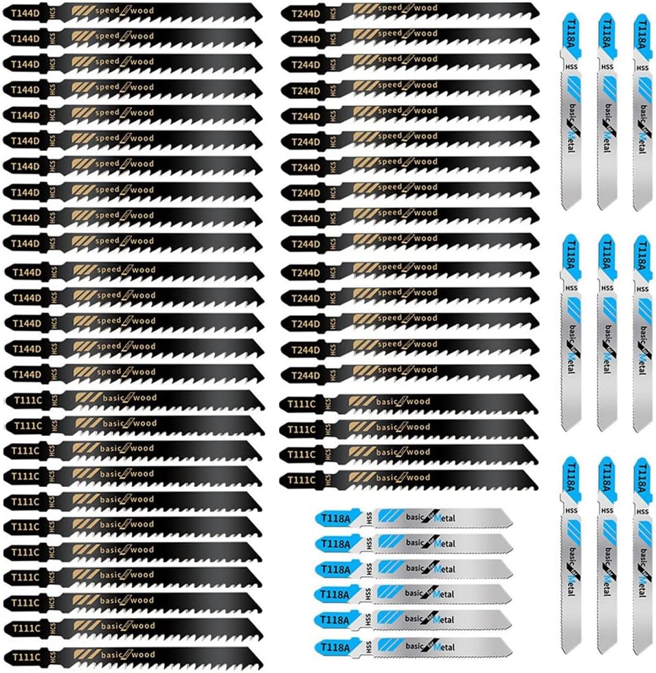Set 60 Pzas Hojas Sierra Multiuso para Madera Plástico Metal