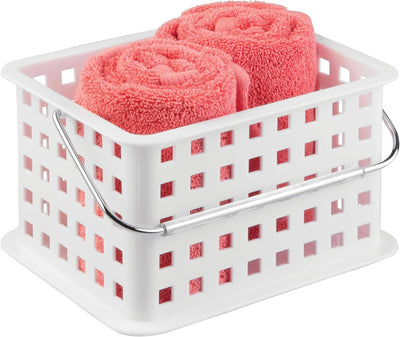 Organiz. cesta plástico blanco para dormitorio universitario