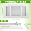 2 Cubiertas Ventilación 12x6pulg Regulador Manual Blanco