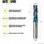 Fresa carburo cuadrada 1/2 3 filos corte aluminio 2 pzas