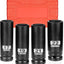 Set 4 llaves vaso métricas impacto 1/2pulg acero caja roja