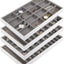 Bandejas apilables cuero sintético para joyas set 4 blanco
