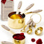 Set 8 Pzas Tazas y Cucharas Medidoras Doradas Silicona