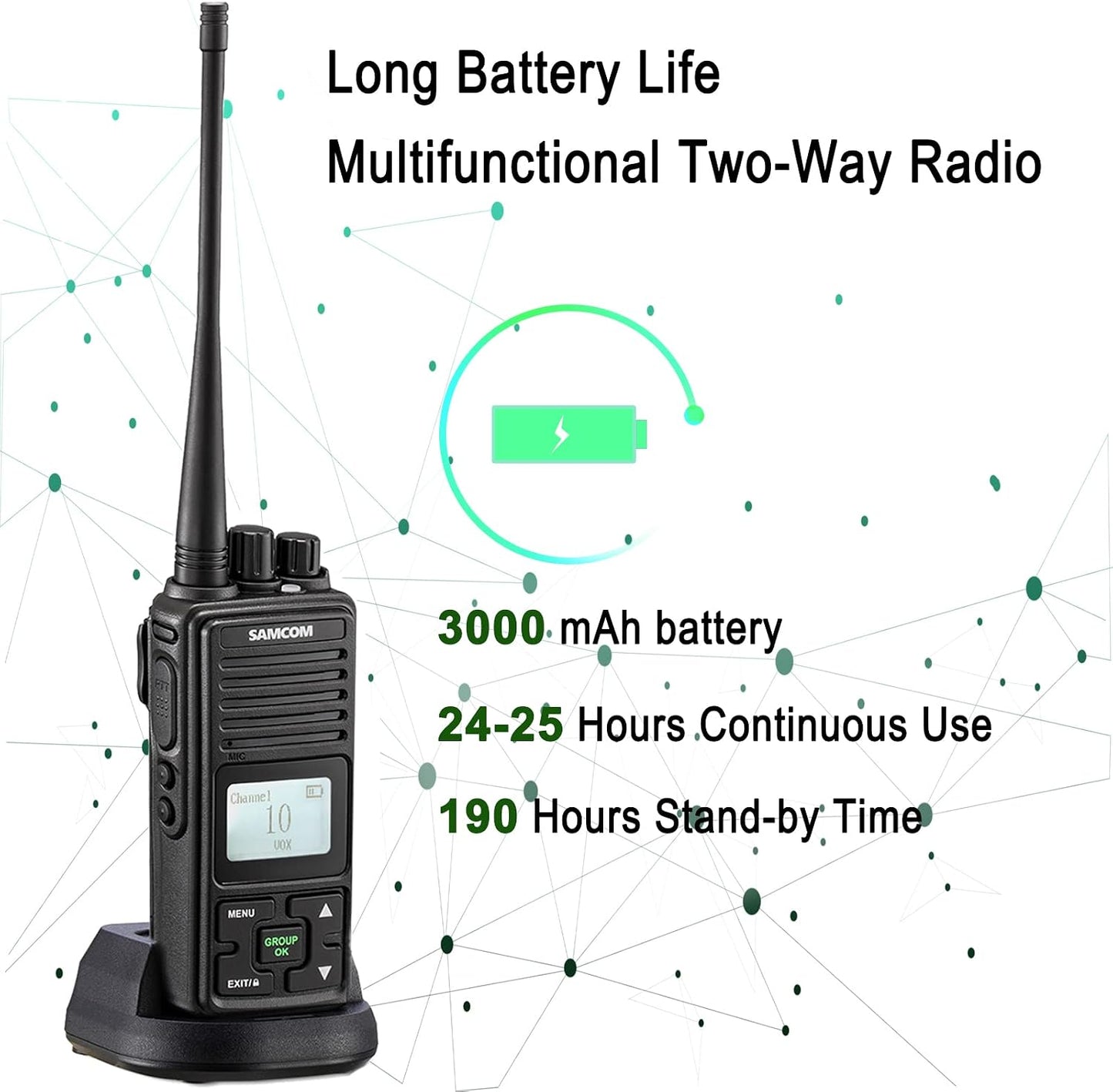 Batería Li-ion 3000mAh para radios FPCN10A 3.7V