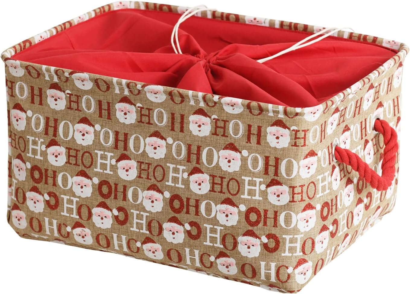 Cestas Navidad vacías con asas contenedor regalo plegable