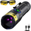Linterna UV 365 nm detector orina mascotas resina rocas