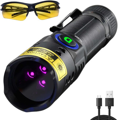 Linterna UV 365 nm detector orina mascotas resina rocas