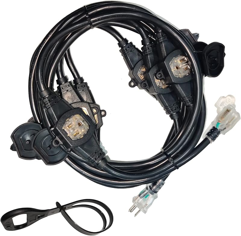 Cable extensión 25ft 3 clavijas SJTW 12 calibre