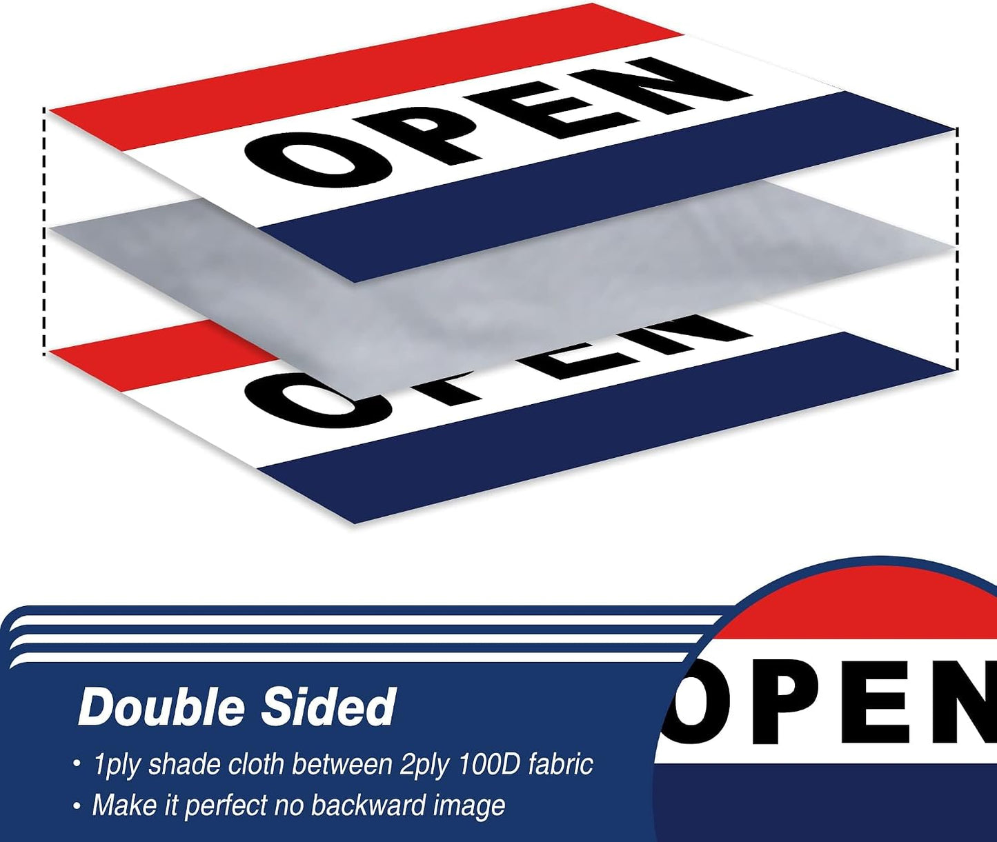 Bandera exterior doble cara 3x5ft 100% poliéster