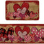 2 Alfombrillas cocina San Valentín 17x29 y 17x47pulg