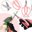 Kit jardinería mujer tijeras espinas guantes cinta rosa