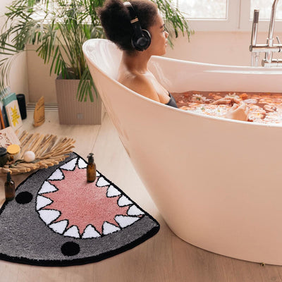 Alfombra baño microfibra tiburón antiderrap rápida