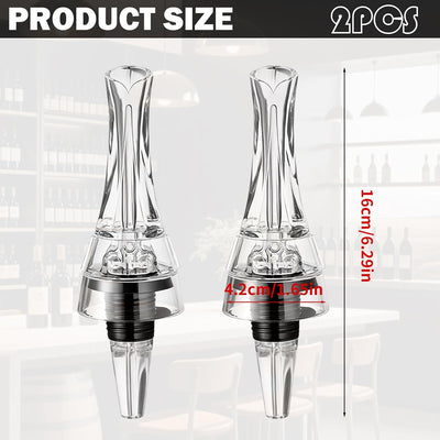 Aireador de vino profesional sin fugas de 2 piezas