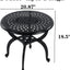 Mesa auxiliar aluminio fundido redonda 21" negro