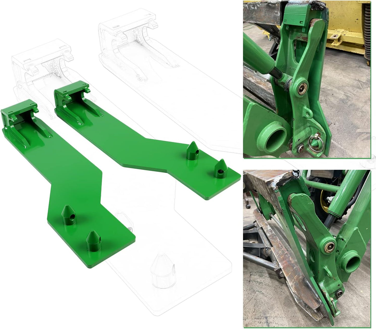 Soportes enganche rápido soldar cargador tractor John Deere