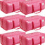 6 Pzas Bolsas Mudanza Resistentes Rosa con Cremallera