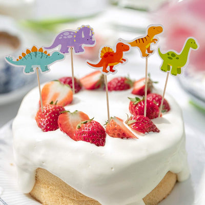 50 Pzas Adornos Dinosaurio para Cupcakes Baby Shower