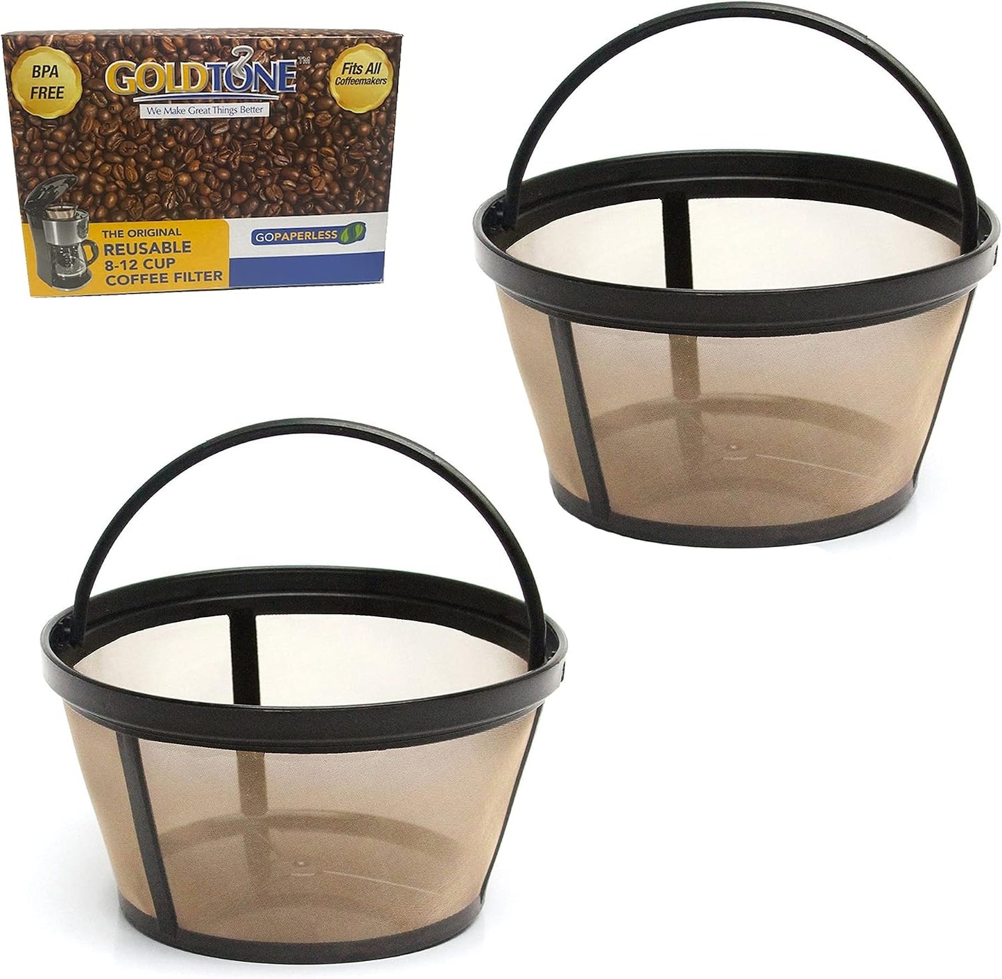 Filtro café reutilizable 8-12 tazas comp Mr. sin BPA pack 2