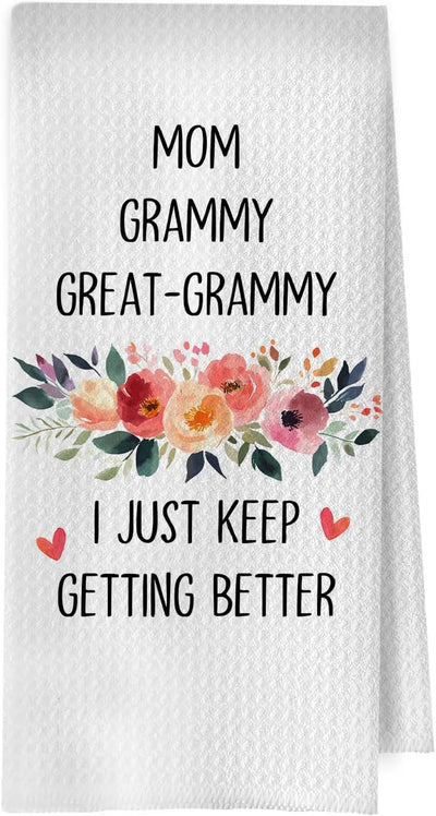 Toallas de cocina con diseño de Grammy para regalo a mamá, 16x24 pulgadas