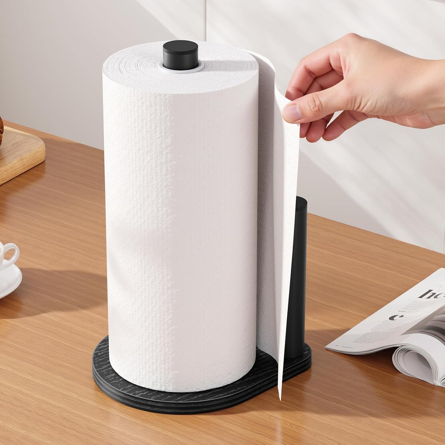 Soporte para toallas de papel negro impermeable antideslizante