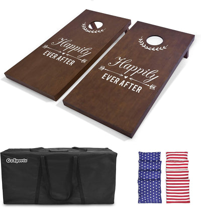 Set Cornhole Madera Estainada 4x2pies con Funda