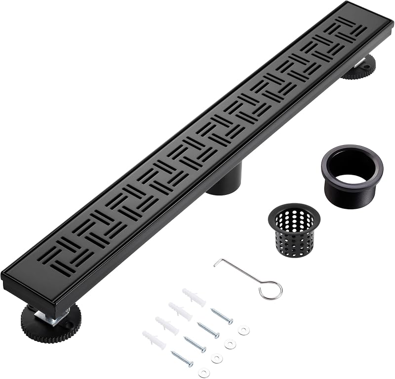 Drenaje ducha lineal 36" negro mate acero inox 304