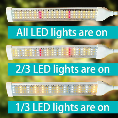 420 Luces LED Cultivo Plantas Soporte Ajustable Temporizador