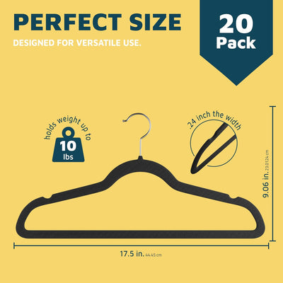 Set 20 Pzas Perchas Plástico Antiderrap Terri