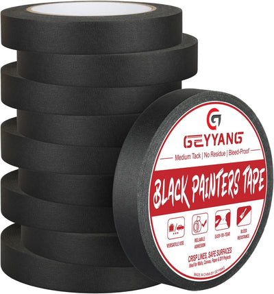 Cinta adhesiva negra 0.75pulg x 55yd 10rollos multisuperficie