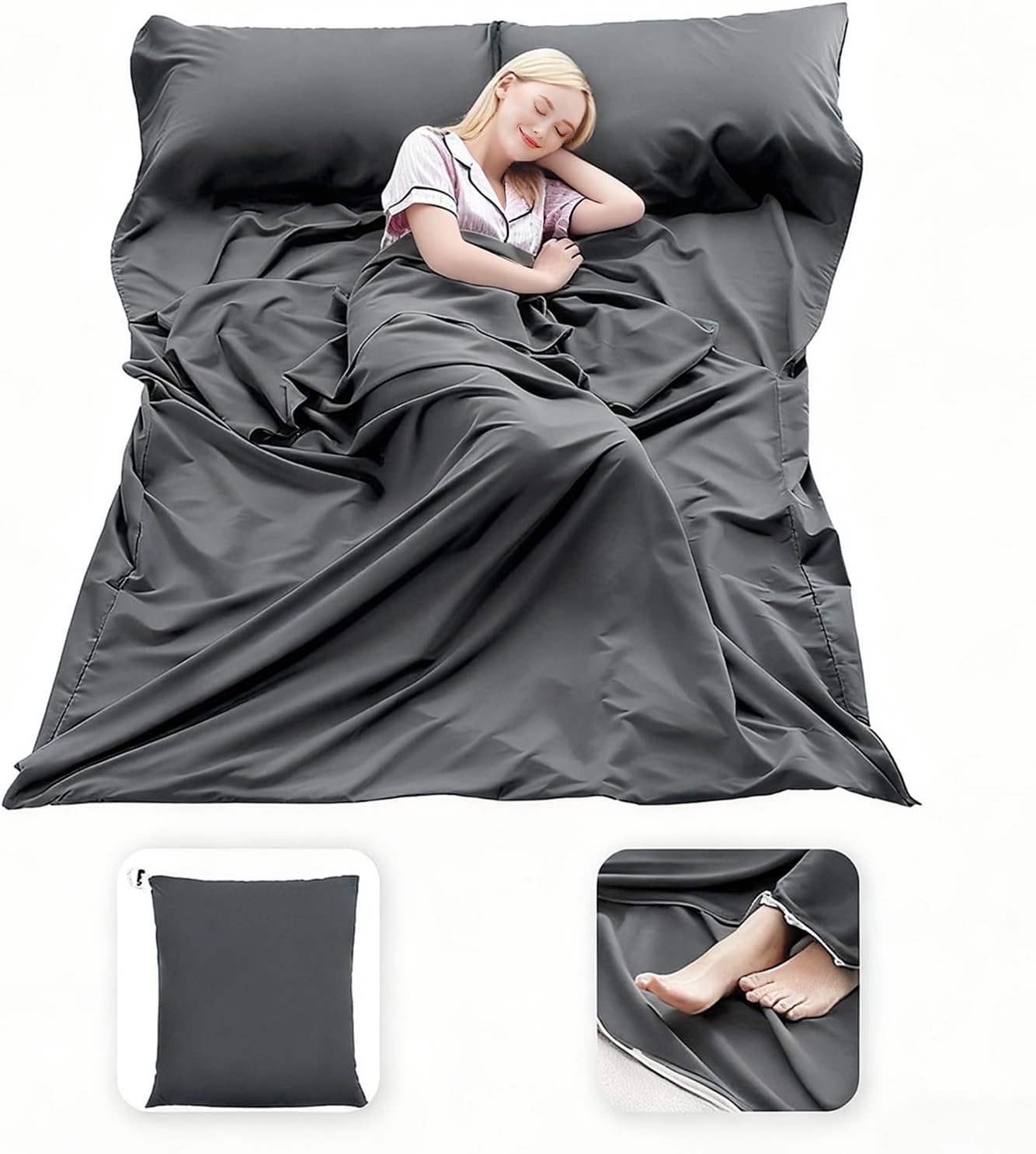 Saco dormir ligero compacto para camping mochileros