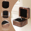 6 Cajas Madera Anillos Boda Mini Soporte Compromiso Negro
