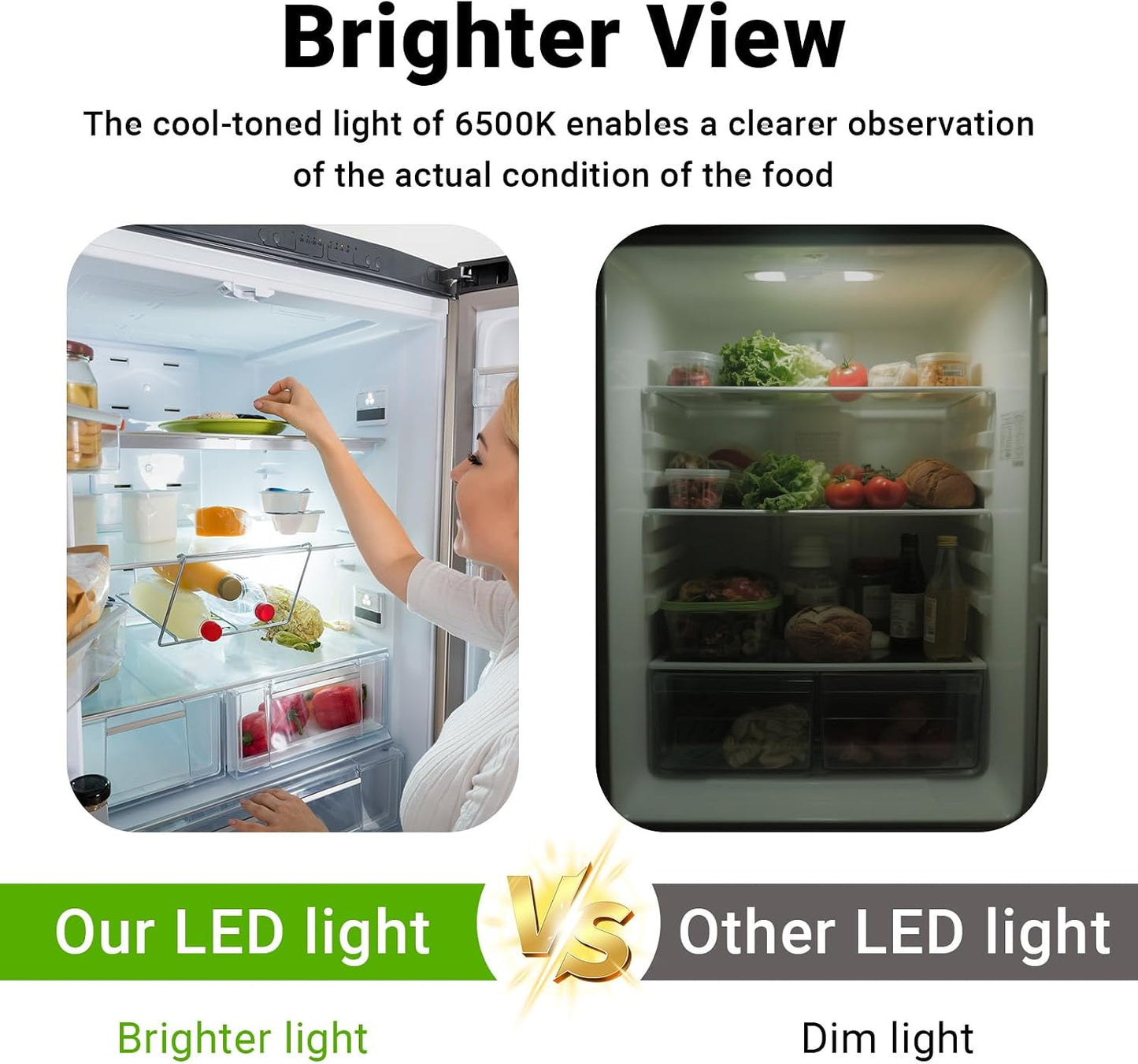 Reemplazo luz LED para refrigerador GE 6 Pzas sin cubierta