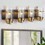 Apliques pared negro dorado luces baño estilo granja