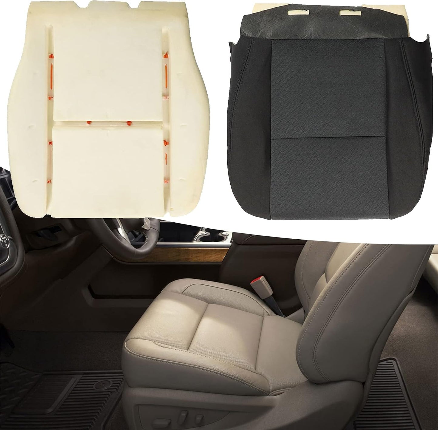 Funda asiento tela cojín espuma repuesto Silverado 07-14